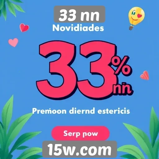 Novidades em promoções e descontos no site 33 nn